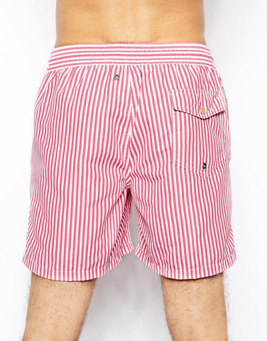 Stripe Pink Swim Shorts